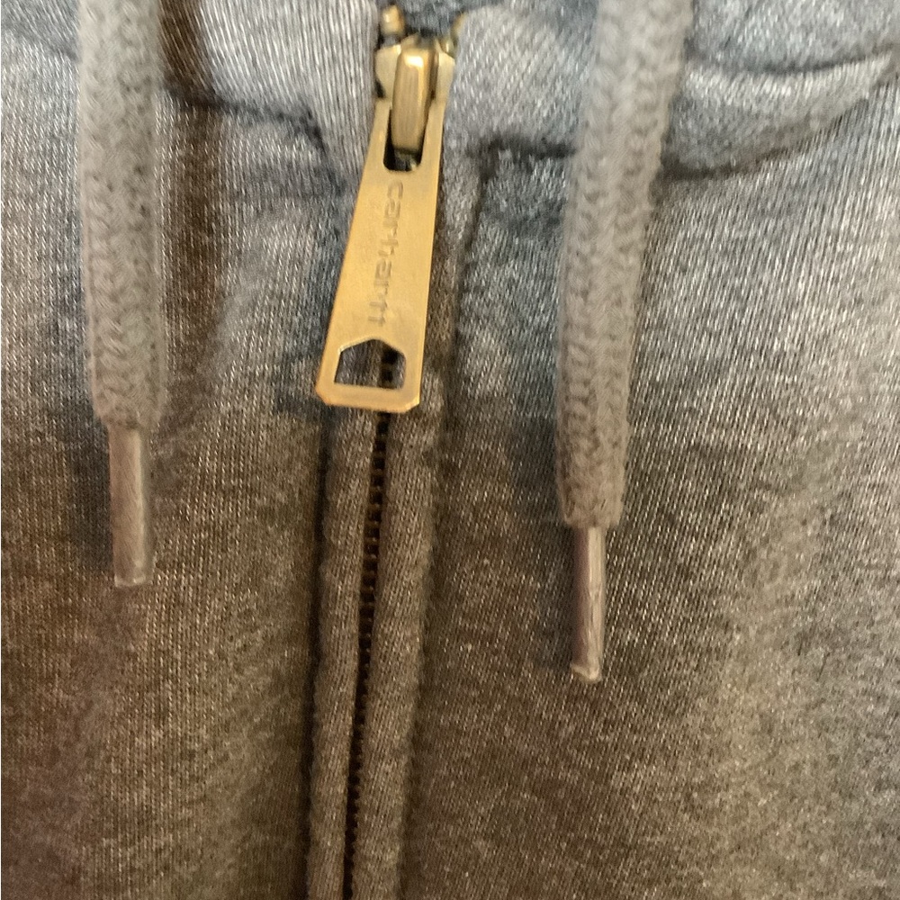 Carhartt 2 piece bundle Gray hoodie & black Beenie 2XL kangaroo pockets full zip - Picture 9 of 16